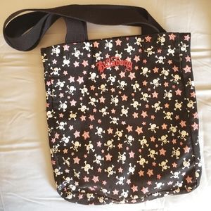 Billabong skull print black canvas tote